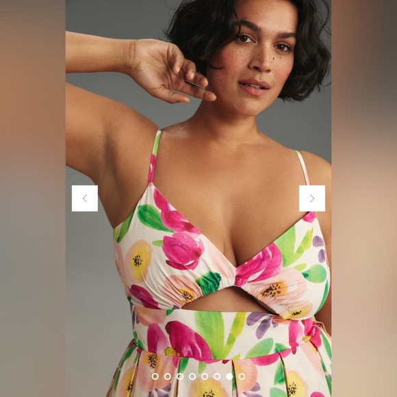 Hutch by Anthropologie Sleeveless V-Neck Cutout Midi Dress - Picture 3 of 13